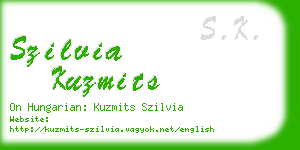 szilvia kuzmits business card